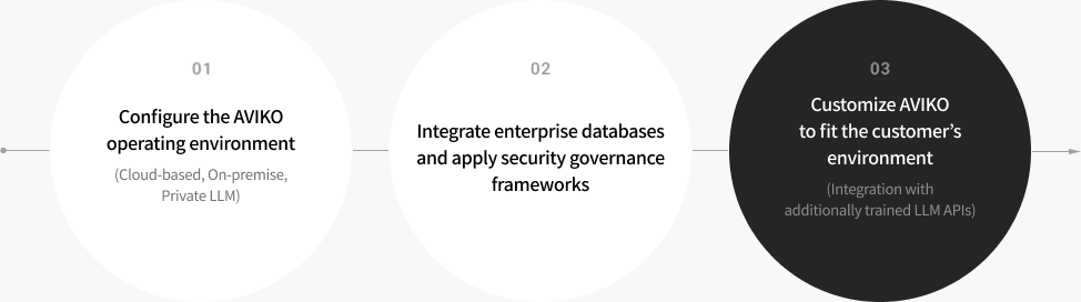 Decide AVIKO deployment, integrate secure DB, and regularly update with custom learning